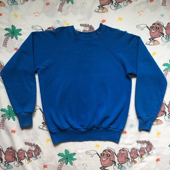 Vintage 80’s Royal Blue Blank Sweatshirt, size Sma