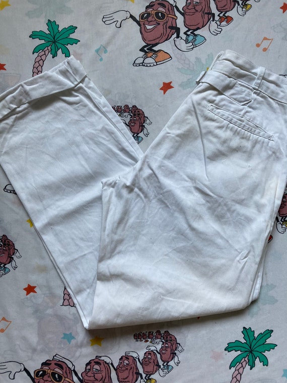 Vintage 40’s Dickies White Cinch Back Trousers, 2… - image 1