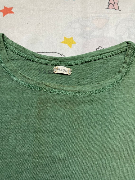 Vintage 40’s WWII Sage Green Undershirt, size Medium … Gem