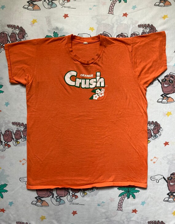 Vintage 70’s Orange Crush T shirt, size Large Sof… - image 1