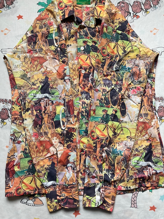 Vintage 70’s Joe Namath Arrow Art Nouveau Collage Pol… - Gem