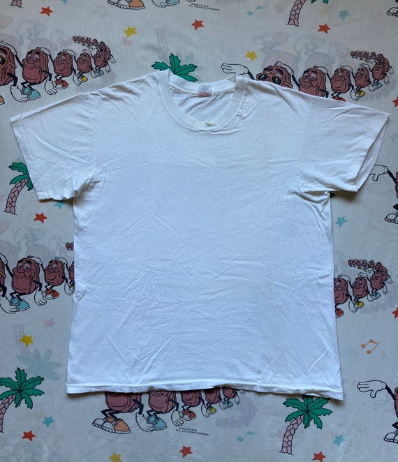 Vintage 80’s Hanes Blank White T shirt, size M/L U