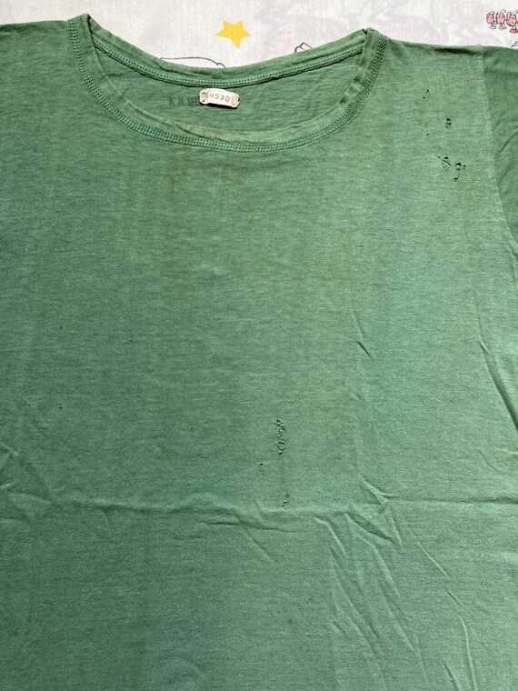 Vintage 40’s WWII Sage Green Undershirt, size Medium … Gem