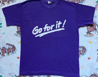 Vintage 80’s Go For It! Novelty T shirt, size Small Funny Halloween Inspirational