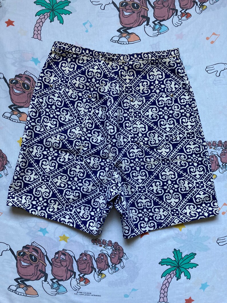 Pantaloncini vintage con motivo geometrico anni '60, vita alta da 25 Mod GoGo immagine 6