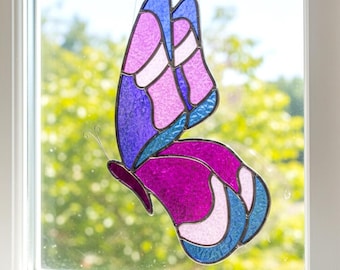 Butterfly Stained Glass Pattern for Butterfly Sun Catcher DIY Template (PDF, PNG, Svg Digital Download)