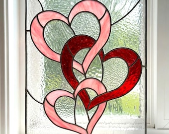 Two Hearts, One Love Stained Glass PDF Pattern - Etsy