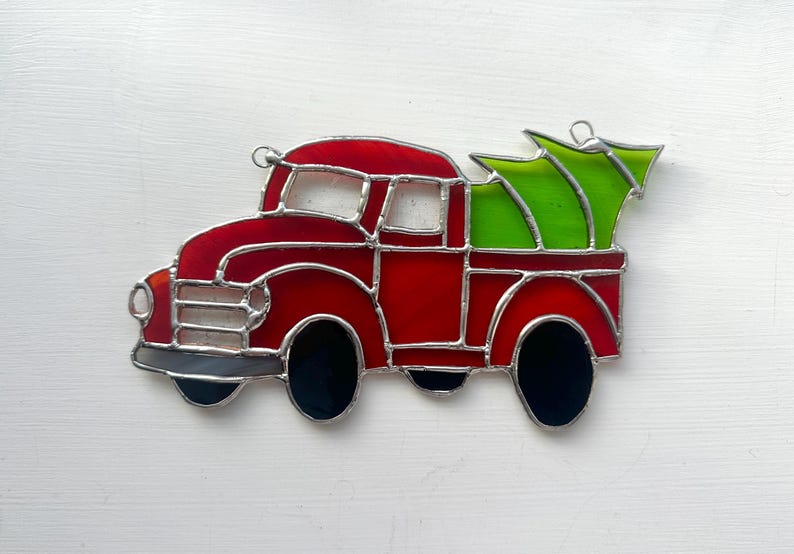 Christmas Ornament Stained Glass Pattern for Christmas Tree Truck DIY Template (PDF, PNG, Svg Digital Download) image 7