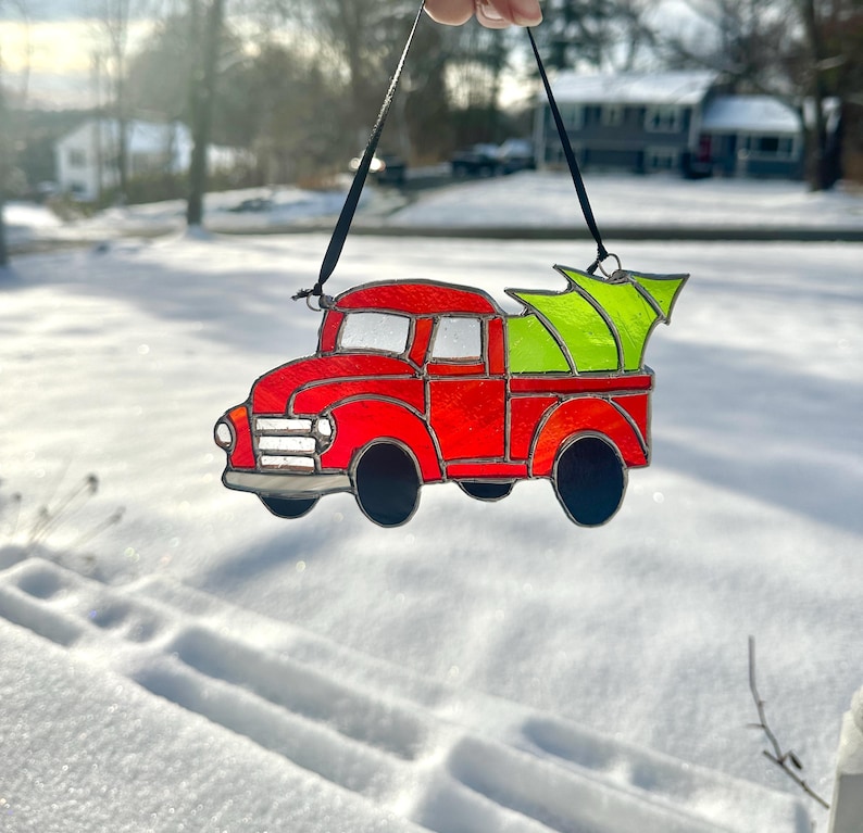 Christmas Ornament Stained Glass Pattern for Christmas Tree Truck DIY Template (PDF, PNG, Svg Digital Download) image 9