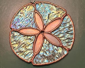 Modèle de vitrail dollar des sables pour attrape-soleil coquillage modèle DIY (PDF, PNG, téléchargement numérique Svg)