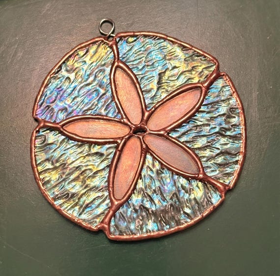 Sand Dollar Stained Glass Pattern for Shell Sun Catcher DIY Template (PDF, PNG, Svg Digital Download)