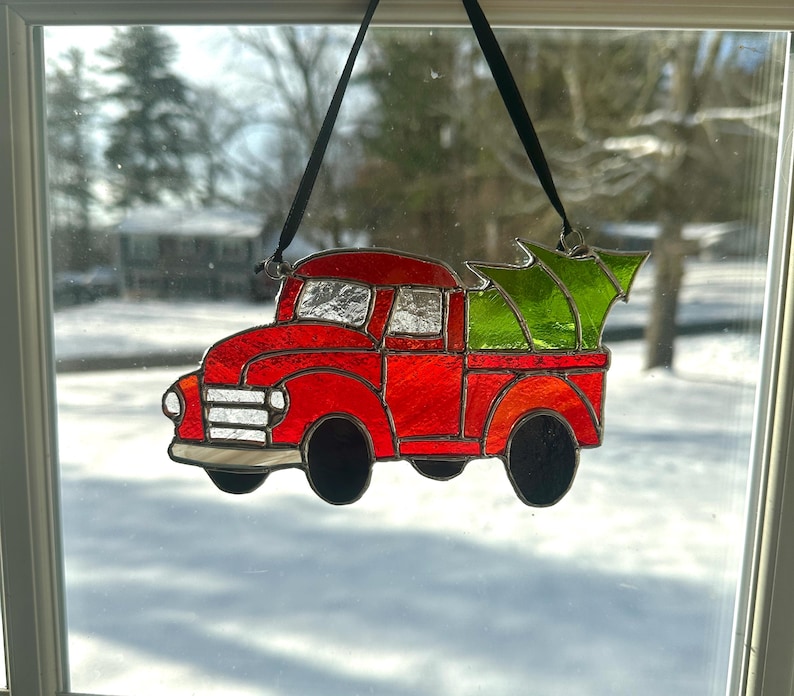 Christmas Ornament Stained Glass Pattern for Christmas Tree Truck DIY Template (PDF, PNG, Svg Digital Download) image 8