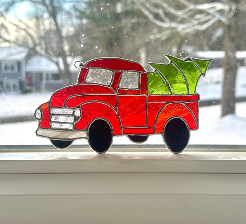 Christmas Ornament Stained Glass Pattern for Christmas Tree Truck DIY Template (PDF, PNG, Svg Digital Download) image 5