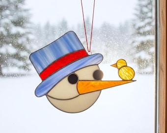 雪だるまパネルシリーズ ステンドグラスパターン - Etsy 日本