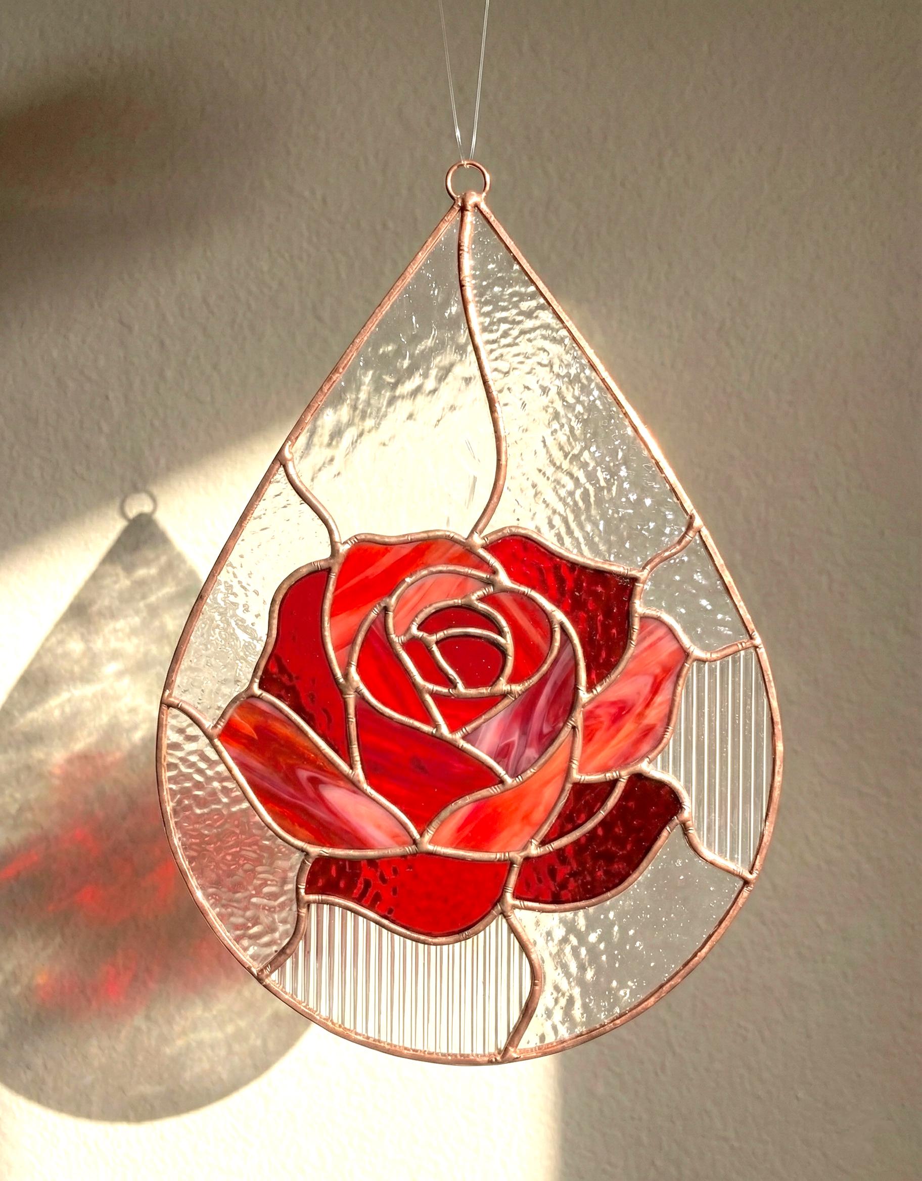 Panneau Vitrail En Verre Plomb Fait Main - Motif Art Déco (The Kings Bay)
