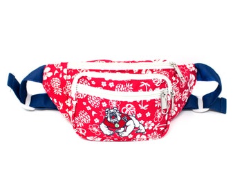 Fresno State Fanny Pack Hawaiian Floral Bulldogs
