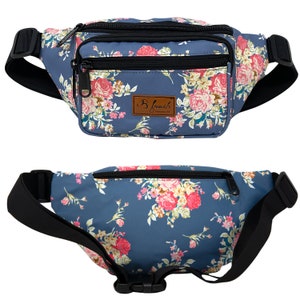 Grandma's Couch Floral Denim Fanny Pack Bum Bag