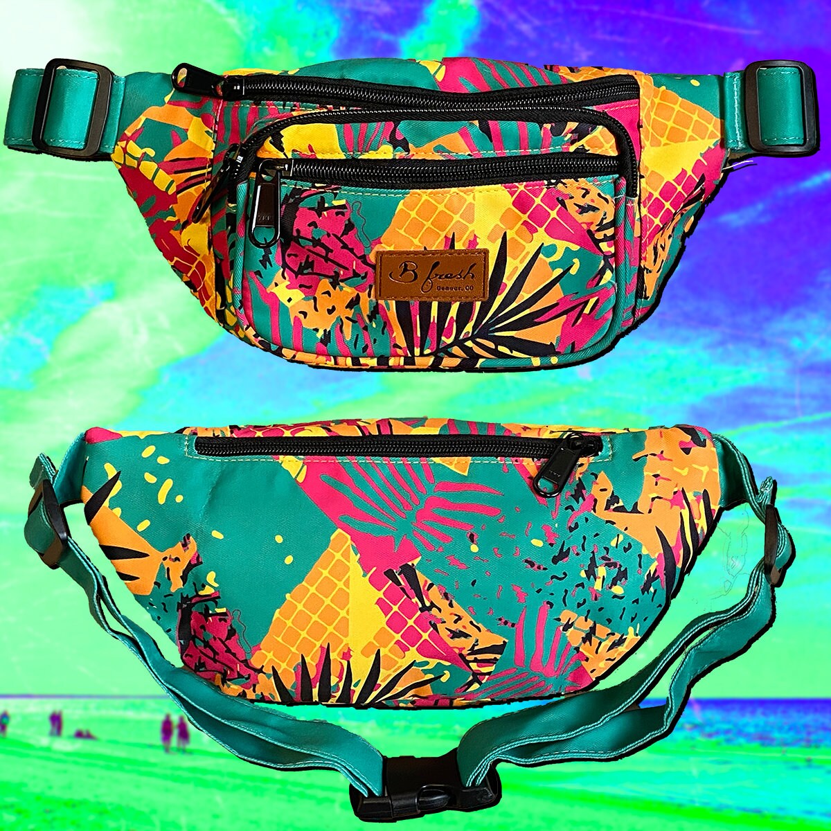 80's Ski Party - Water Resistant Fanny Pack - B Fresh Gear