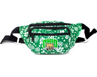 Ohio University Fanny Pack Hawaiian Floral Grün