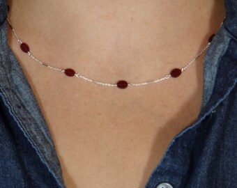 N235 Sterling and garnets