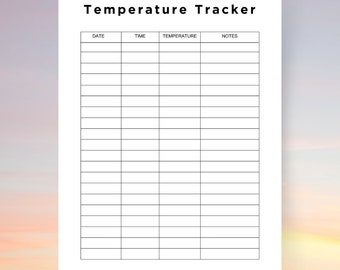 Basal Body Temperature Tracker | FAM Method | Ovulation Cycle | Pregnancy Planner | BBT Temperature Chart | Printable Template | OPK