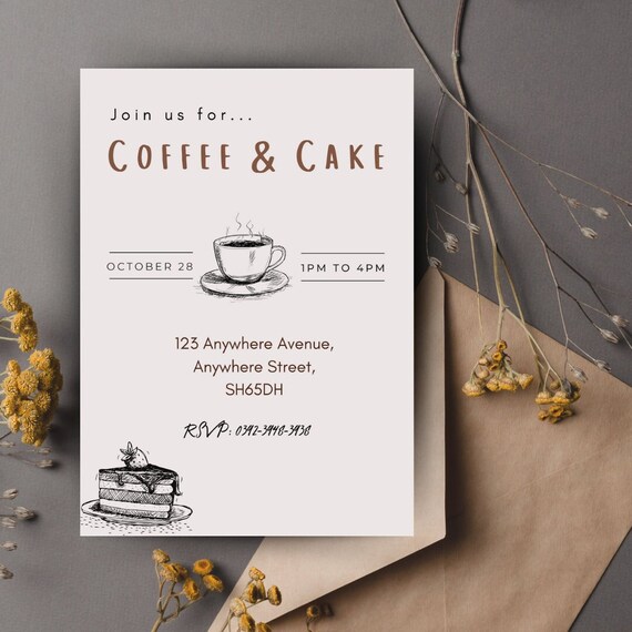 Invitations Dessert And Coffee 130+ Template For Invitation With Mug
