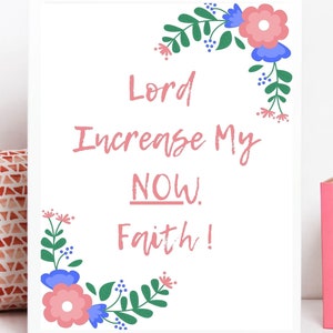 Increase my faith | faith quote | art printable