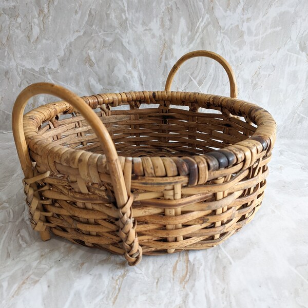 Cane Basket Etsy
