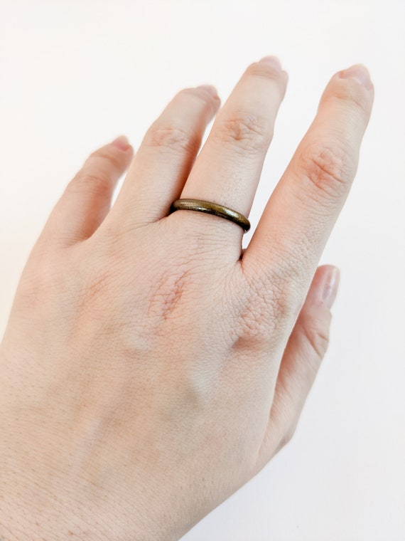 Antique Wedding Band Ring, 40s Ladies Jewellery, … - image 7