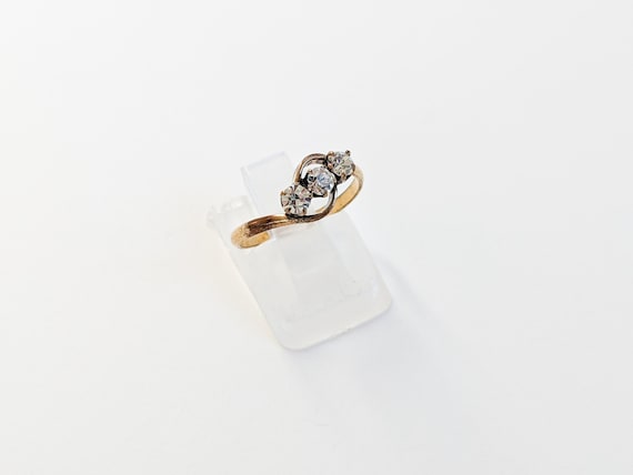 Antique Paste Crossover Ring, Ladies Edwardian Ri… - image 3