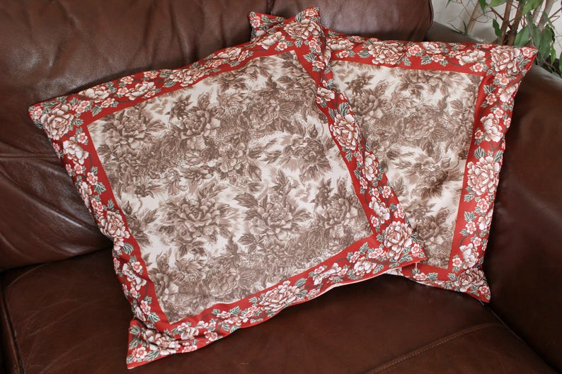 Vintage Large Cushion Covers XL Red Square Oriental Cushion Etsy