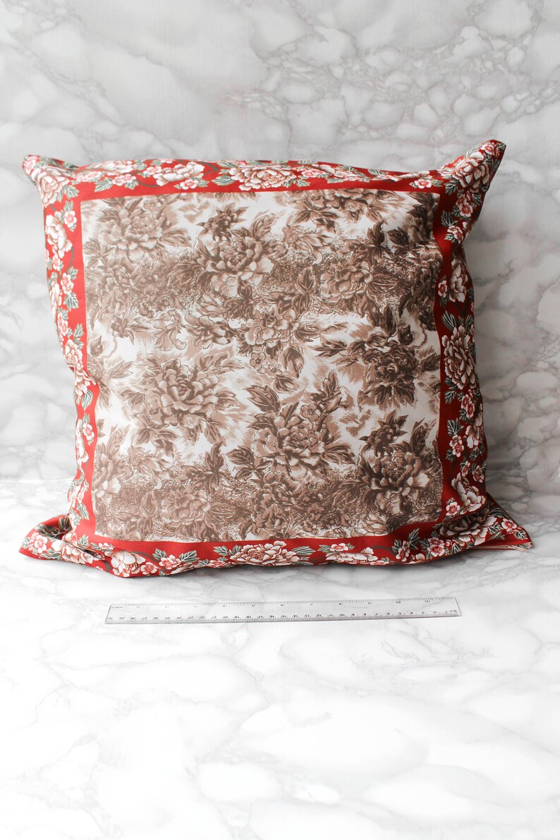 Vintage Large Cushion Covers XL Red Square Oriental Cushion Etsy