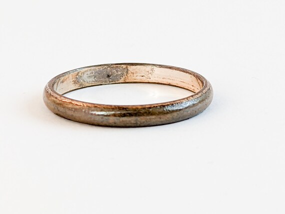 Antique Wedding Band Ring, 40s Ladies Jewellery, … - image 5
