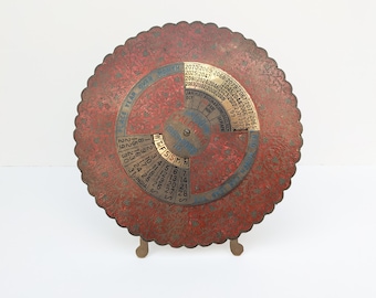 ヴィンテージ真鍮製パーペチュアルカレンダー（オリジナルボックス入り