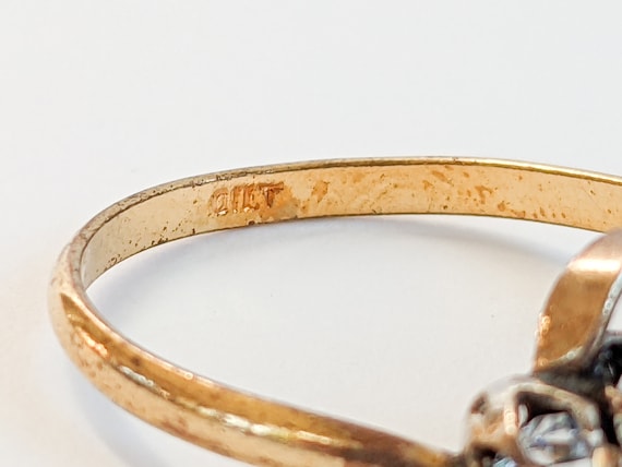 Antique Paste Crossover Ring, Ladies Edwardian Ri… - image 7