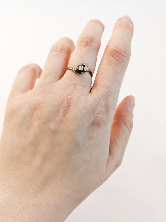 Antique Paste Crossover Ring, Ladies Edwardian Ri… - image 8