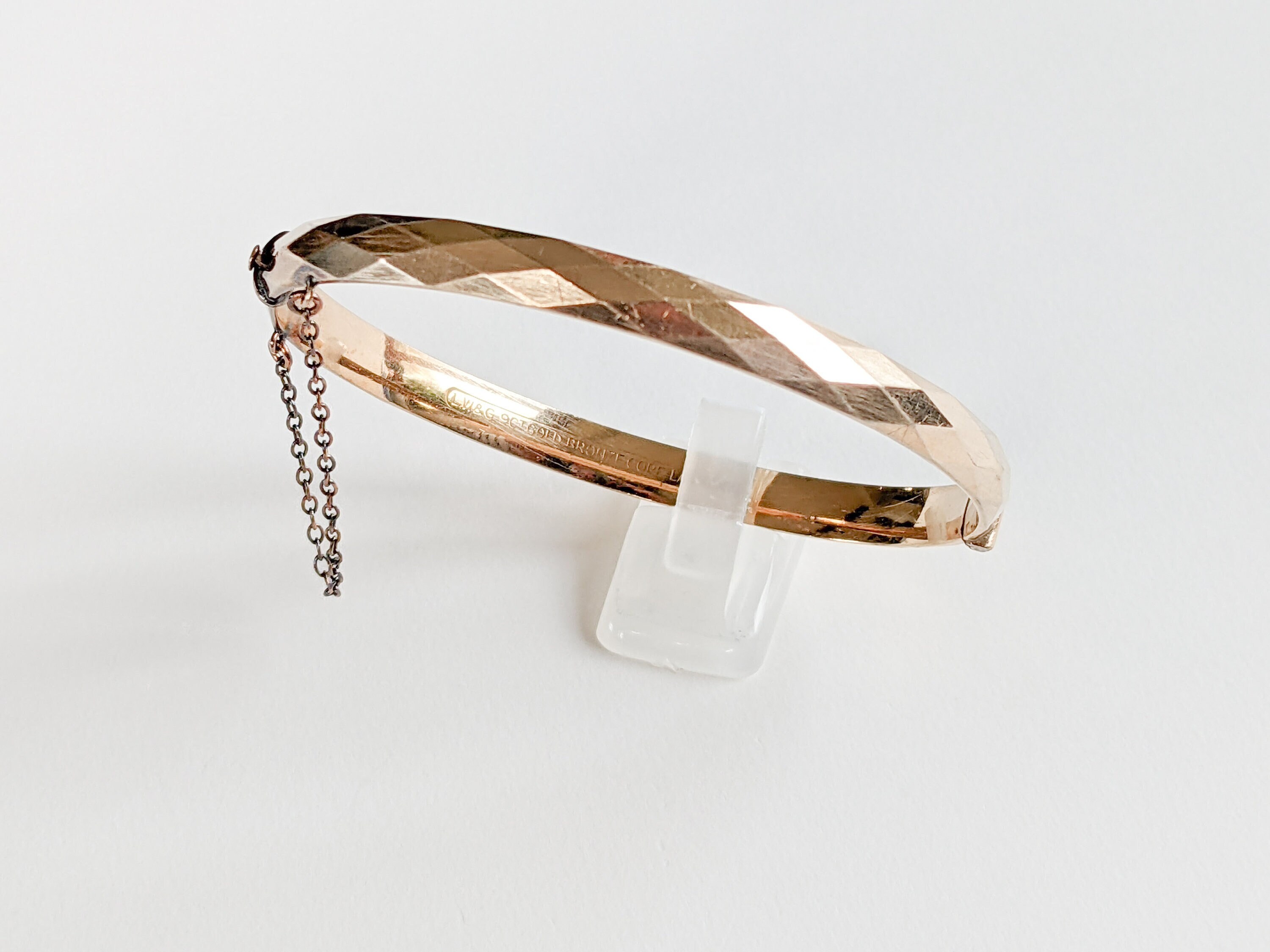 9ct Gold Bronze Core Bangle, LW & G, Lawson Ward and Gammage