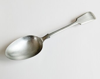 Antique Potosi Silver Serving Spoon, Levi and Salaman, EPNS, Large Collectible Fiddle Spoons, Fruit Servers, 1900s, Vintage Kitchen Utensils