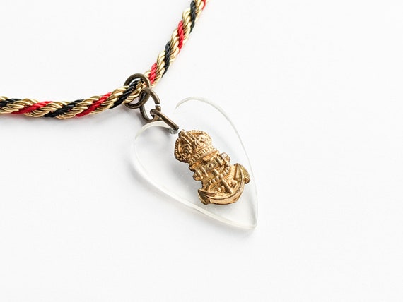 Royal Navy Necklace, Lovers Sweetheart, Clear Pla… - image 1