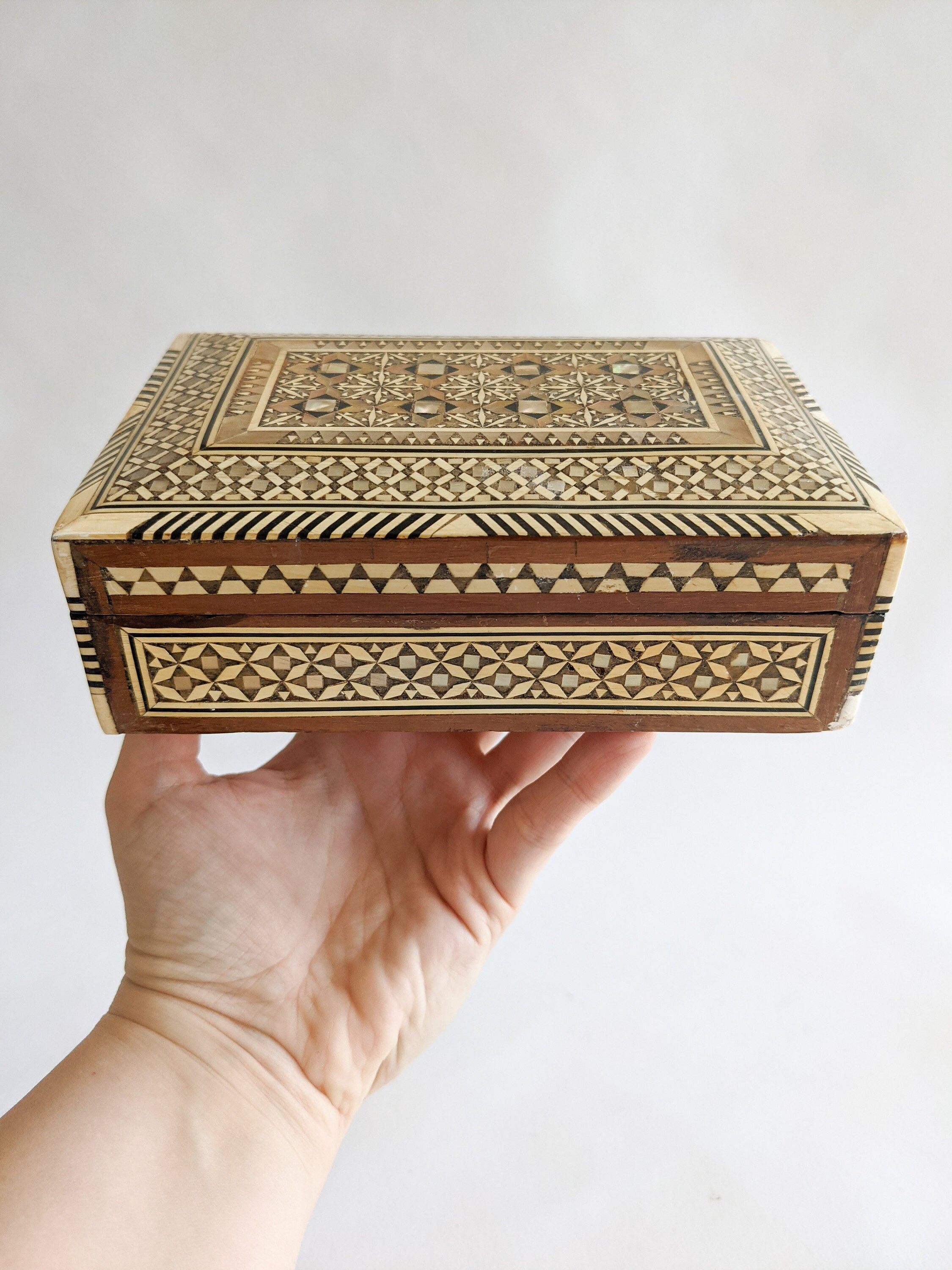 Vintage Einsteckdose Kleine Perlmutt Schmuckbox | Etsy