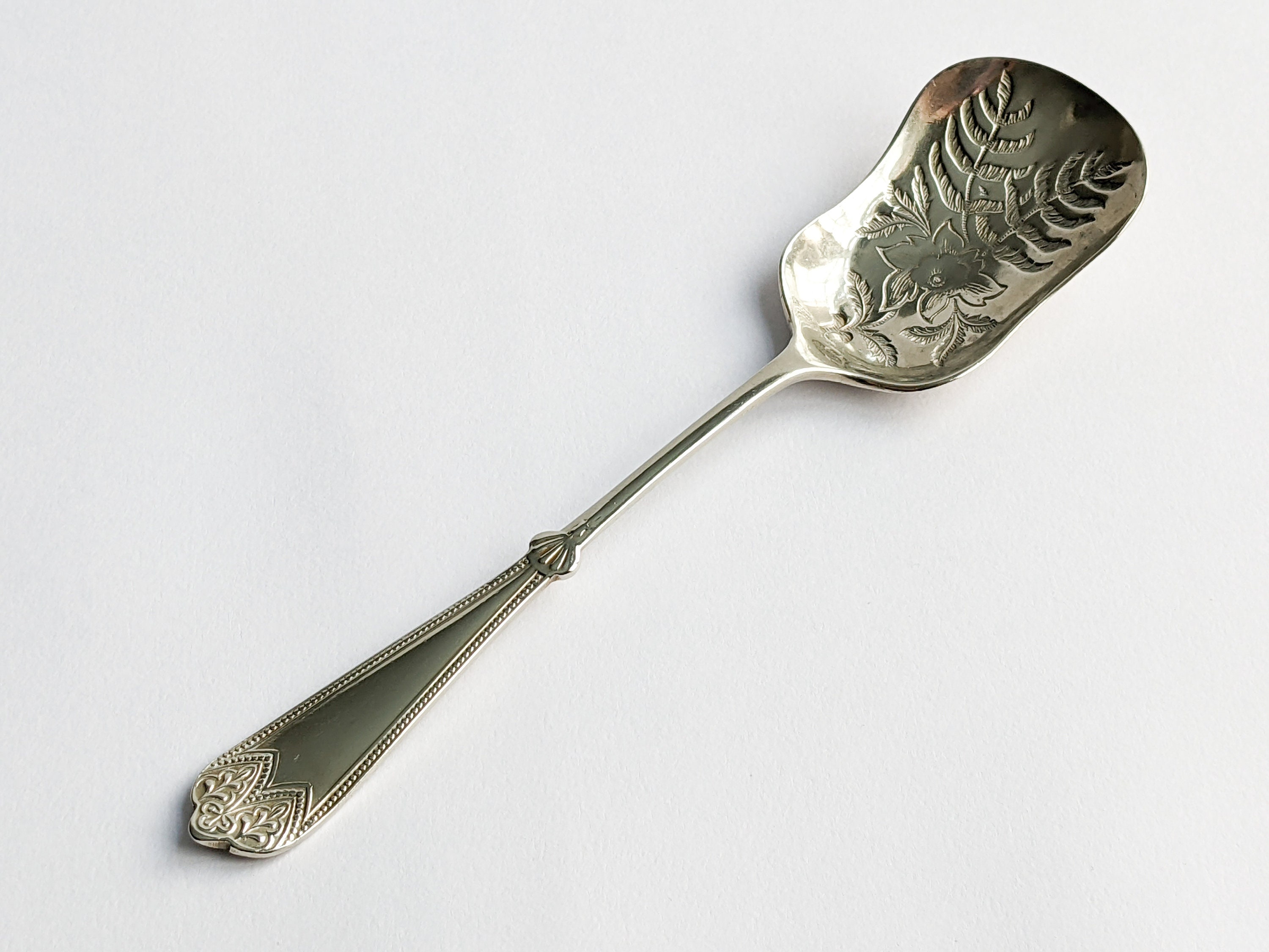 Antique Jam Spoon, Afghan Silver, F.W, Frederick Whitehouse, 1800s