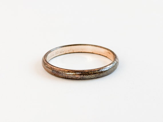 Antique Wedding Band Ring, 40s Ladies Jewellery, … - image 1