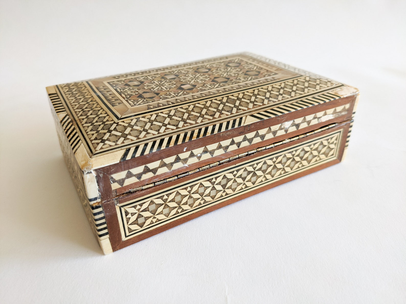 Vintage Einsteckdose Kleine Perlmutt Schmuckbox | Etsy