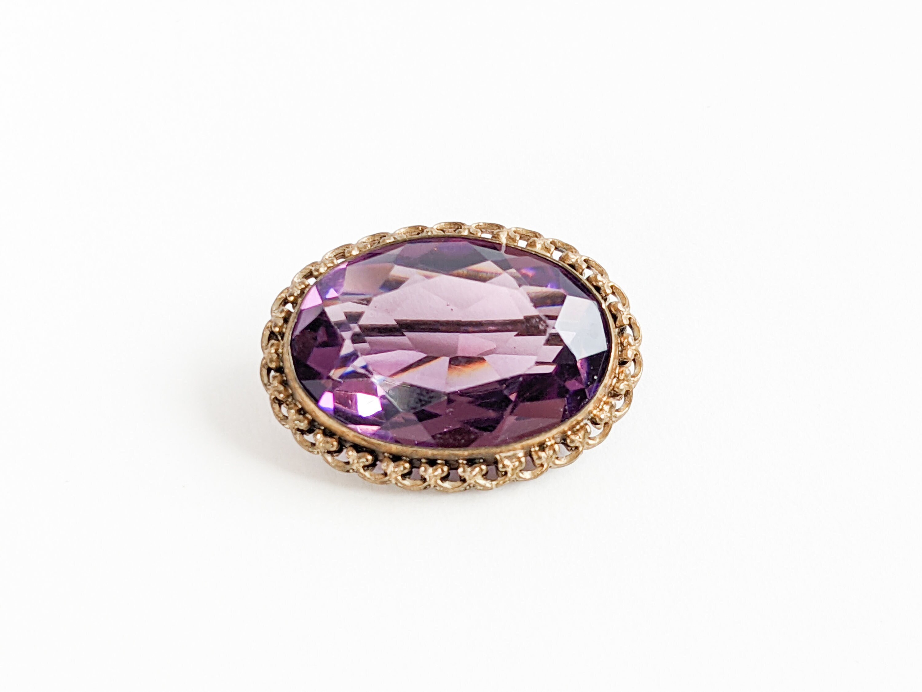 Pot Metal Brooch 1920's Paste Stones - Etsy