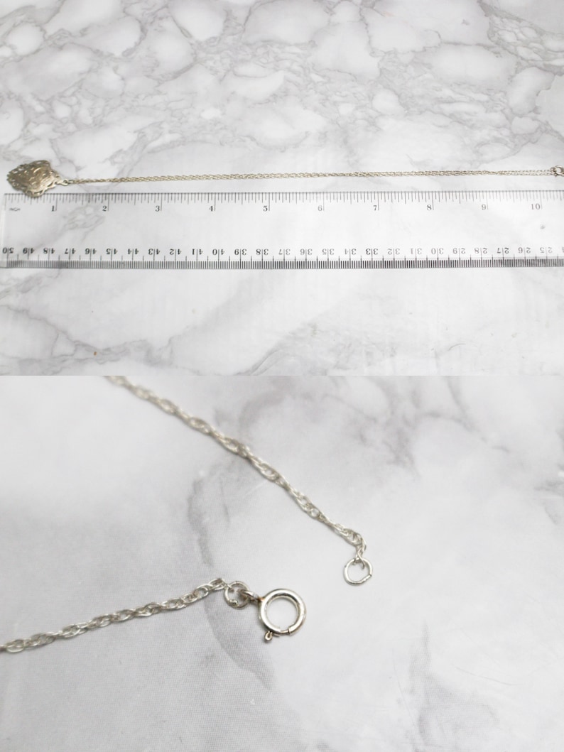 Filigree Sterling Silver Engraved Curved Inverted Teardrop 1800s Jewellery V.G Hallmarked Delicate 925 Chain Antique Pendant Necklace