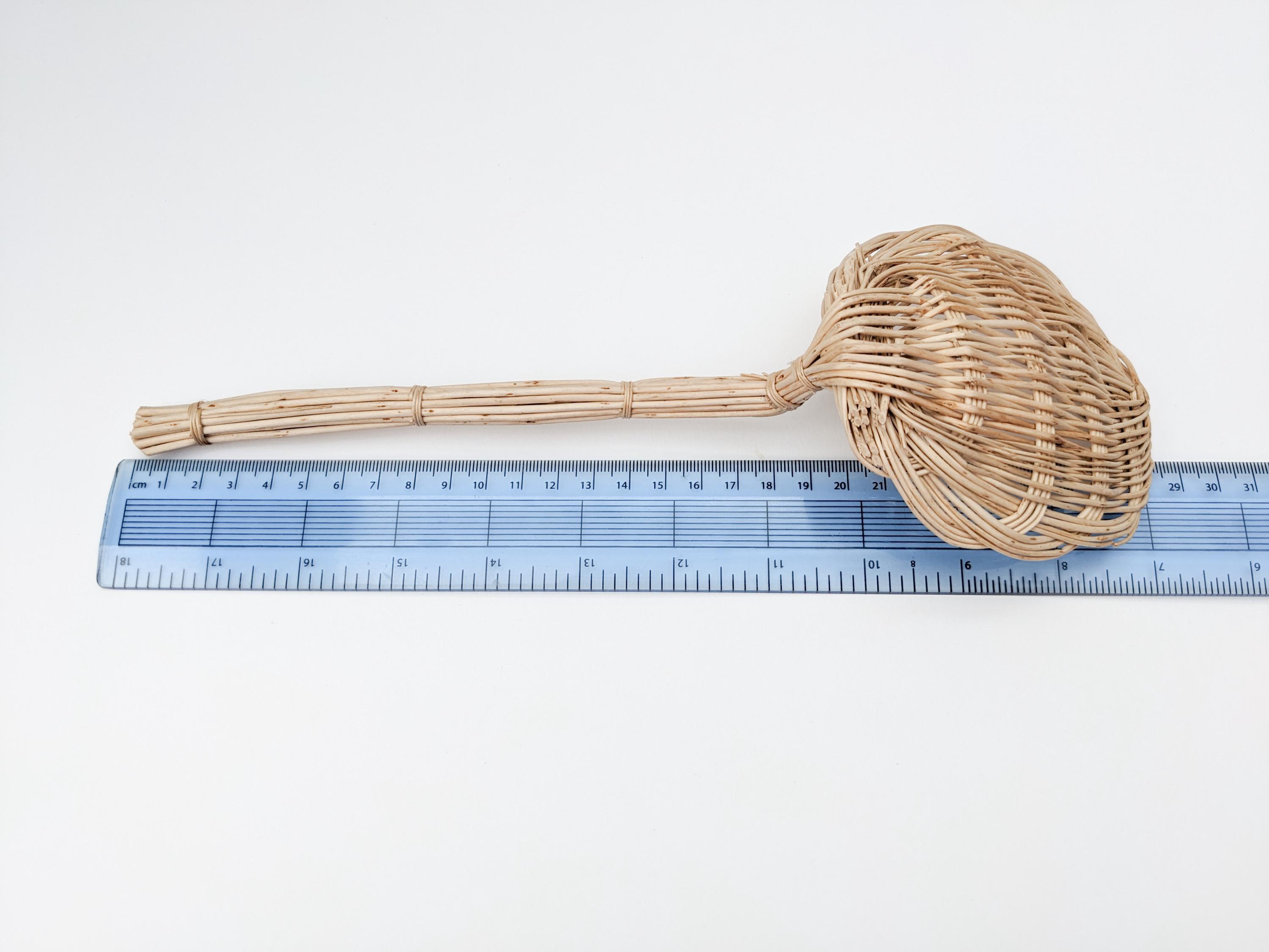 Wicker Rocking Spoon Vintage Wicker Display Spoons, Set of 4, Handmade Weaved Strainer ...