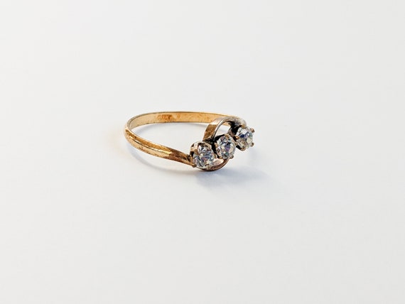 Antique Paste Crossover Ring, Ladies Edwardian Ri… - image 2