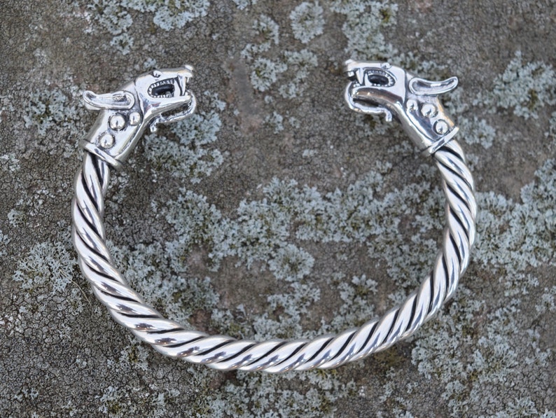 Saxon Wolf Torc Bracelet | Etsy