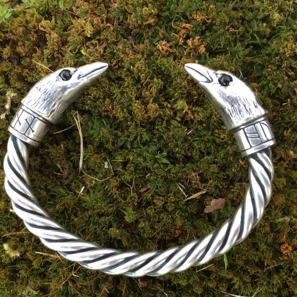 Pulsera Huginn & Muninn de Plata