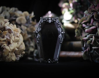 Little coffin casket, Little glass box for jewelry, gothic wedding, stained glass box, Glass box, jewelry box, casket,coffin-box